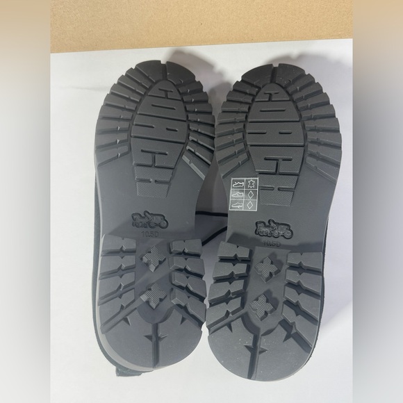 Authentic Coach Men’s Black Suede Banks Boots Shoes Sz 10.5 NEW In Box - Picture 9 of 15